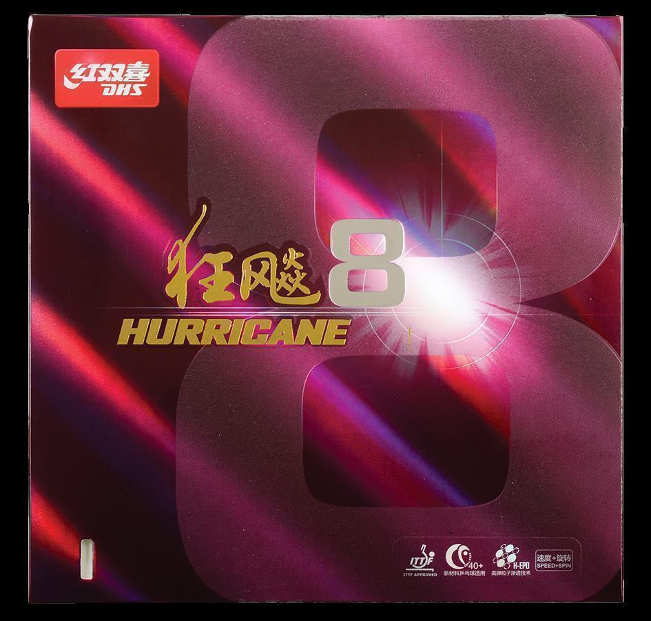 DHS Hurricane 8 Hard 41 Rubber Black - DXDJ962-5