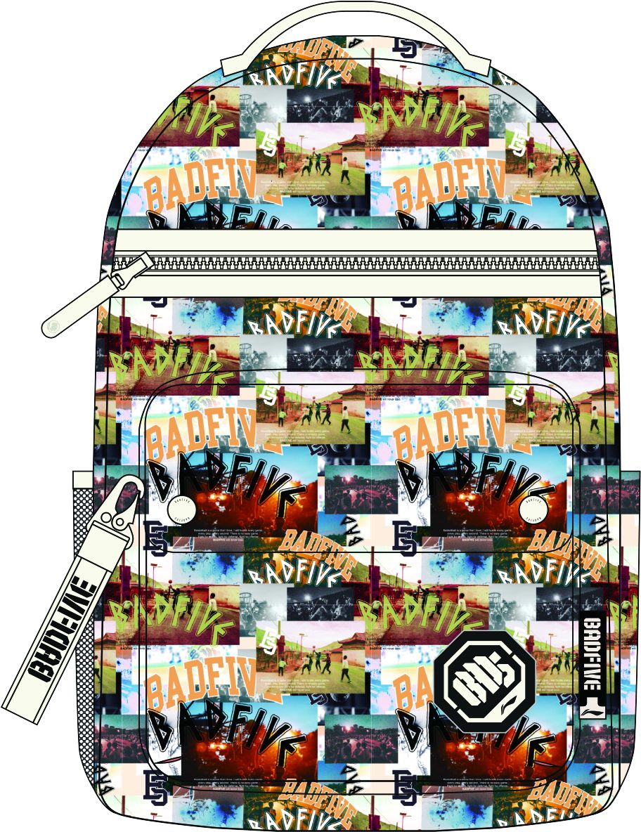 Rucksack Badfive "Anti-Warrior" - allover - ABST055-3