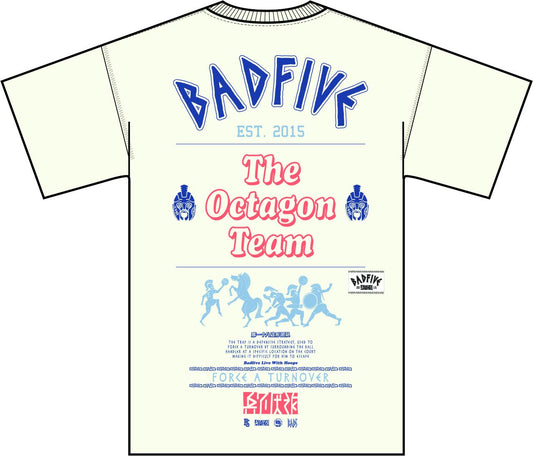 Unisex Basketball T-Shirt "BADFIVE" Anti-Warrior weiß - AHST289-5