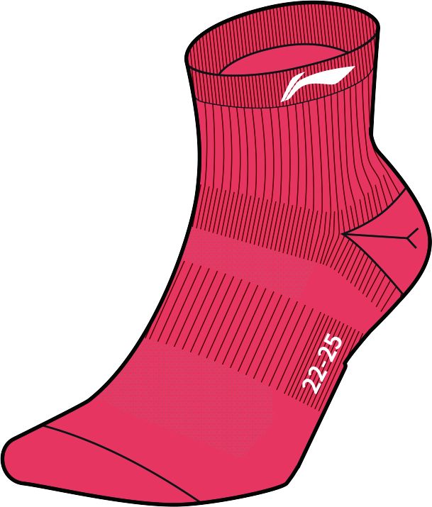 Damen Sportsocke "Team" rot - AWSS397-3