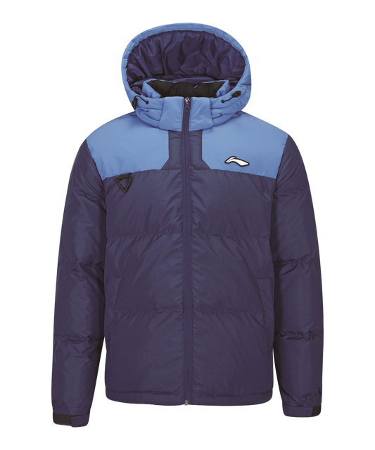 Li-Ning Herren Daunenjacke mit Kapuze dunkelblau - AYMS213-2