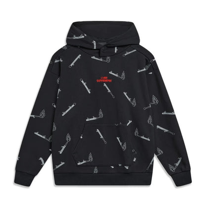 Unisex Skateboard Casual Hoody "Boards" black - AWDT955-1