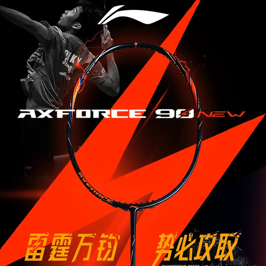 Badmintonschläger AXFORCE 90 NEW BLACK EDITION (4U) unbespannt - AYPV001-4