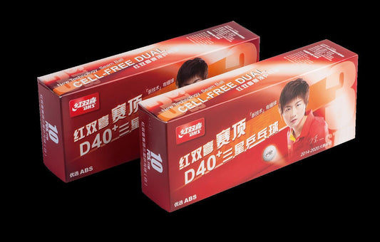 DHS Tischtenissball CELLFREE-DUAL 3-Sterne Weiß (10 Pack) Doppelpack