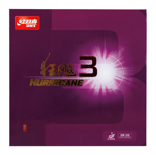 DHS Hurricane 3 Mid 39 Belag Rot 2,2 mm - DXDC023-4