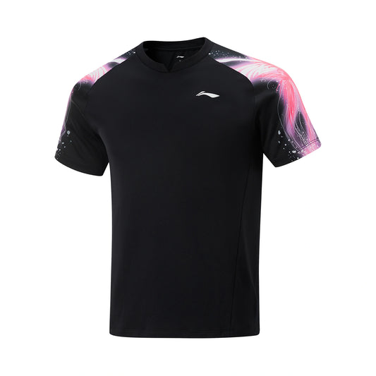 Tischtennis Unisex Star Flow Wettkampftrikot 2025 schwarz  AAYV069-1