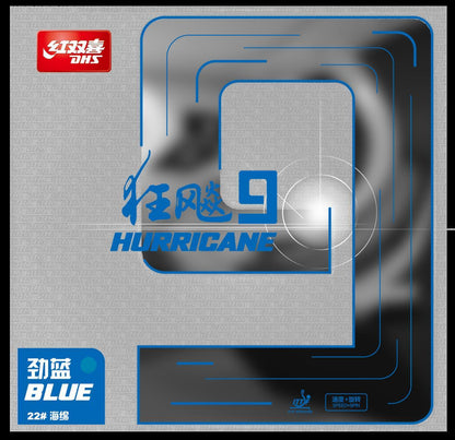 H9-B-DHS Hurricane 9 2,15mm Hard 39 Rubber blue DXDS020-6