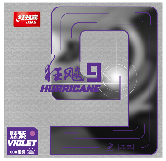 DHS Hurricane 9 2,15mm Soft 37 Belag Violet  - DXDS025-1