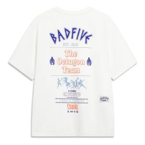 Unisex Basketball T-Shirt "BADFIVE" Anti-Warrior weiß - AHST289-5