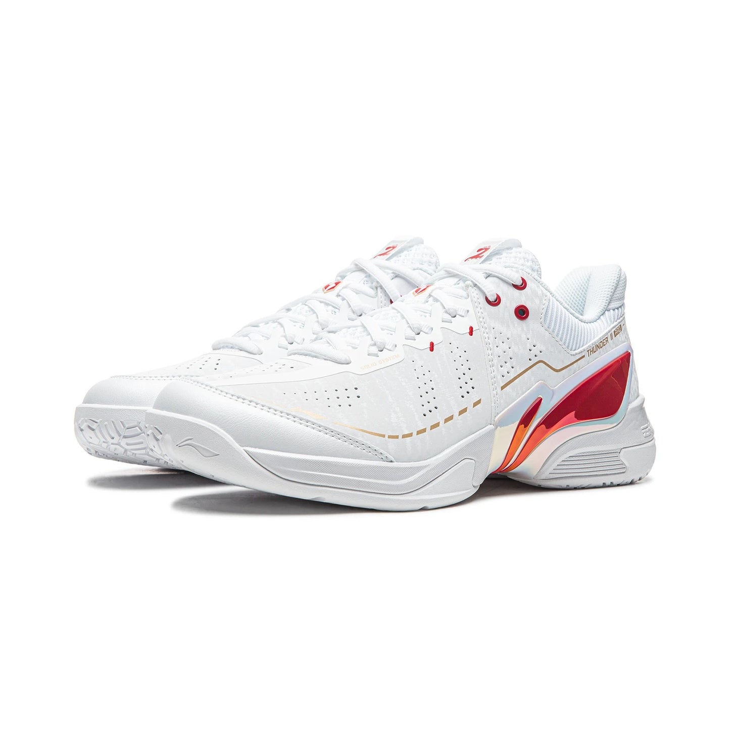Unisex Badmintonschuh Donner 2 Pro - weiß/rot  - AYAW001-5