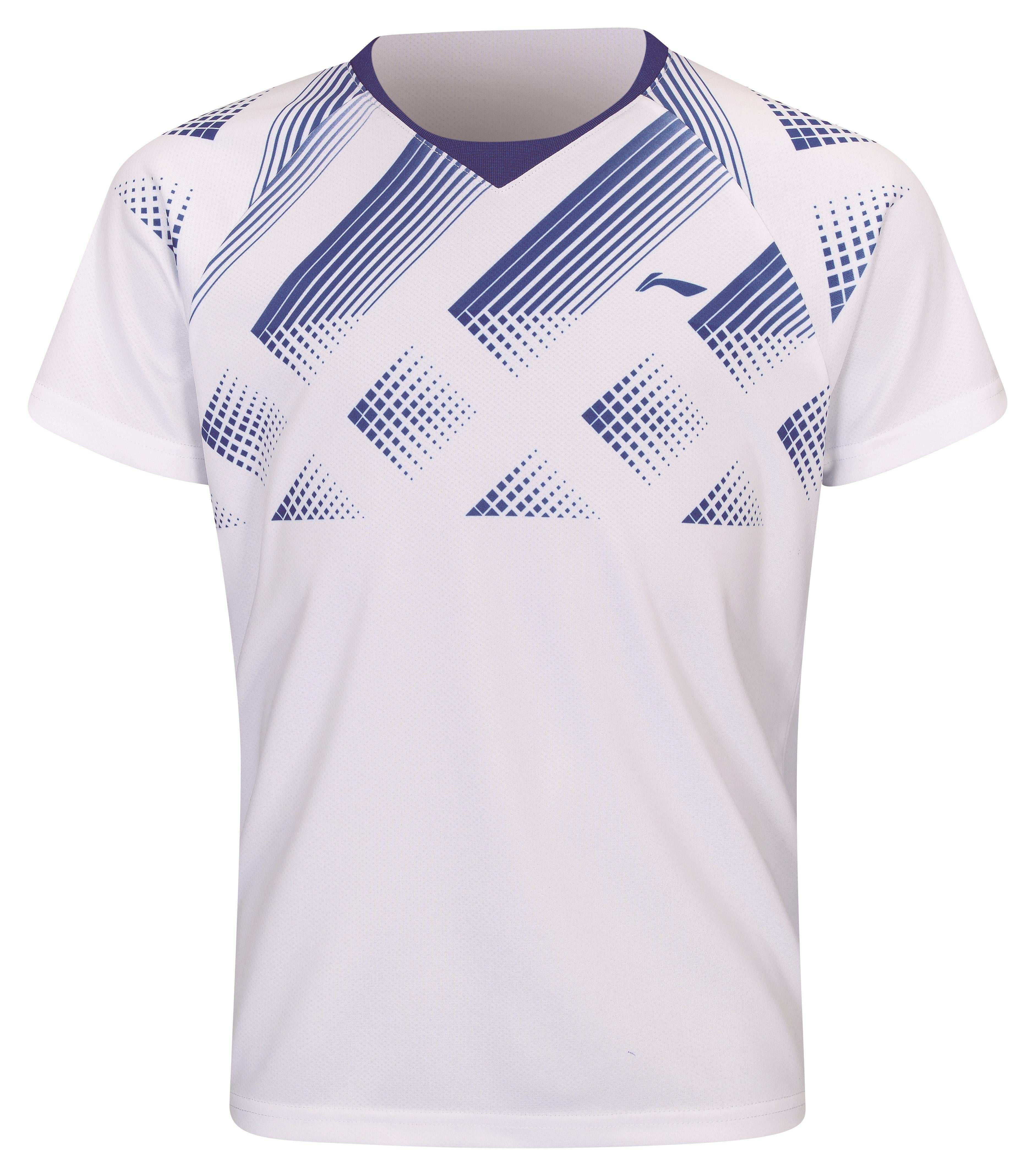 Kinder Sparset Shirt und Short Team Line weiß/blau - AATS100-1