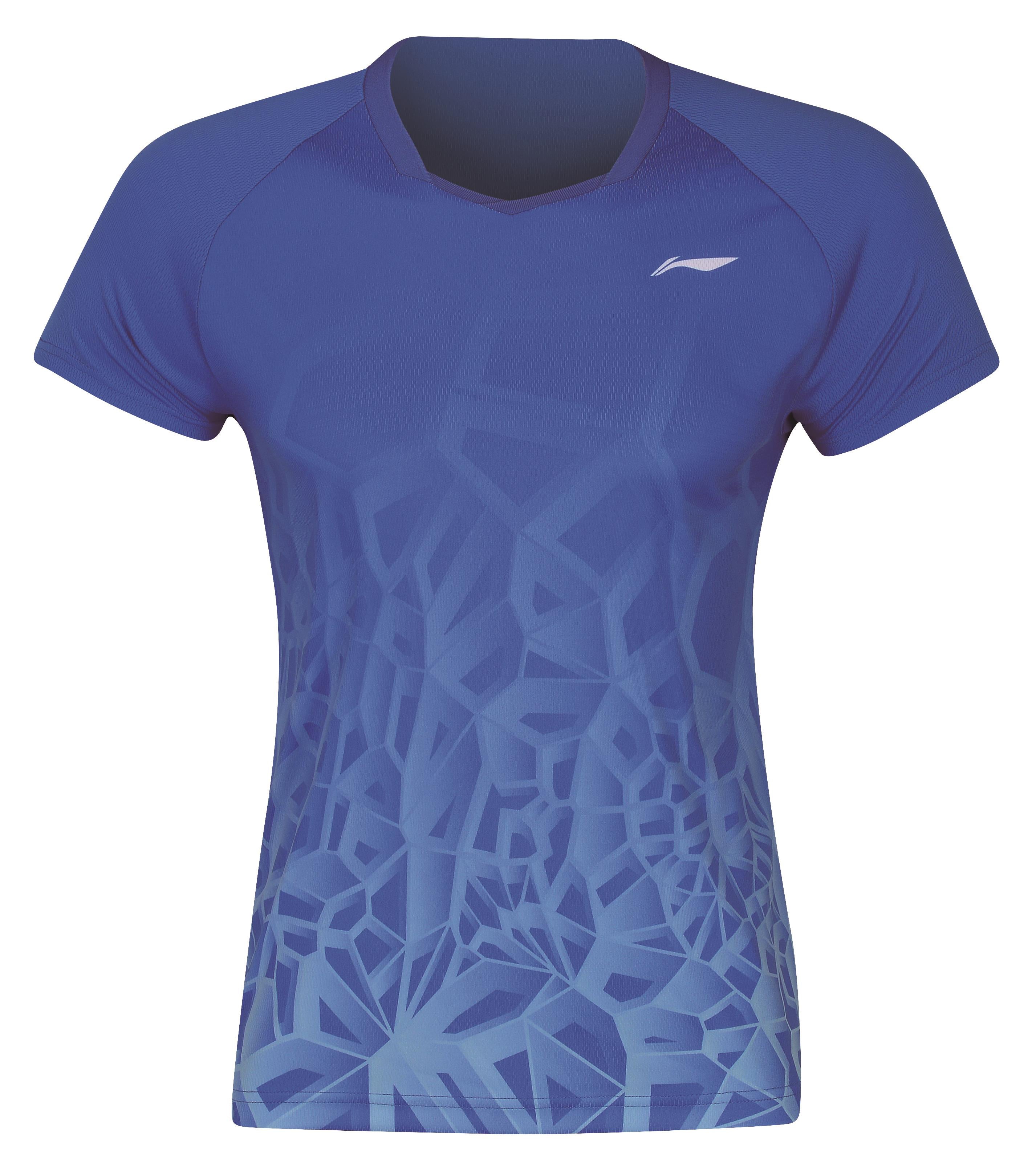 Damen Competition Top Team Wear Kristall Blau- AAYQ066-4