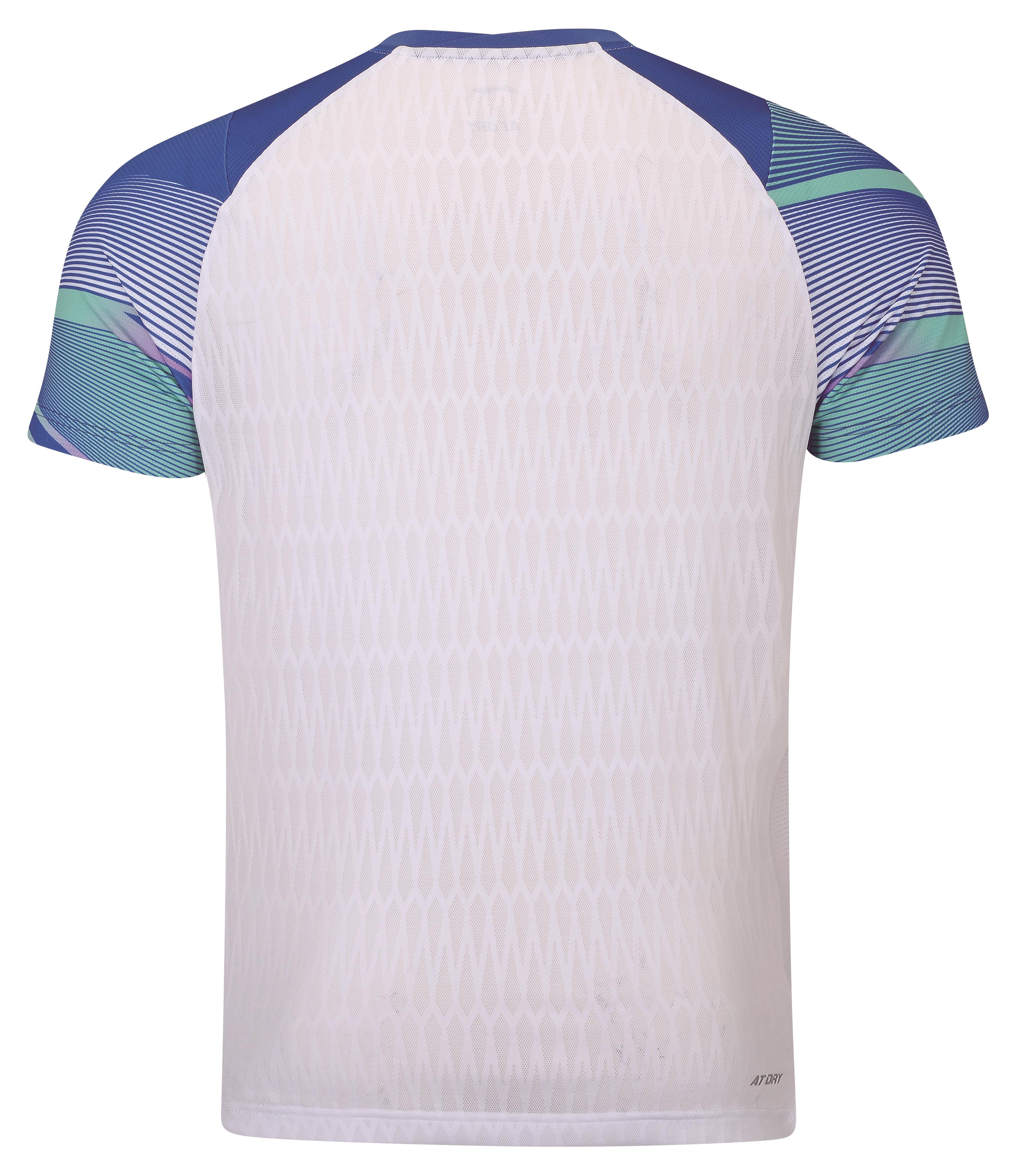 Herren Sportshirt "International Players" White-Blue - AAYS131-1