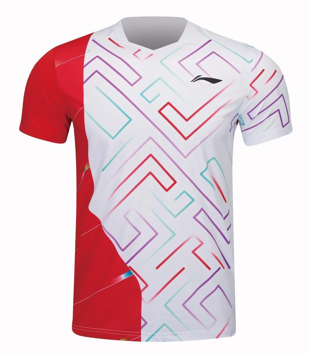 Unisex Sports Shirt "Pac" White-Red - AAYT067-2