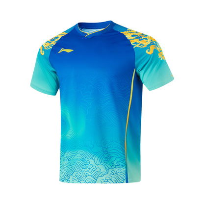 Unisex Nat. Team Wettkampftrikot "Classic Armour" - Kristall-Blau - AAYU199-3