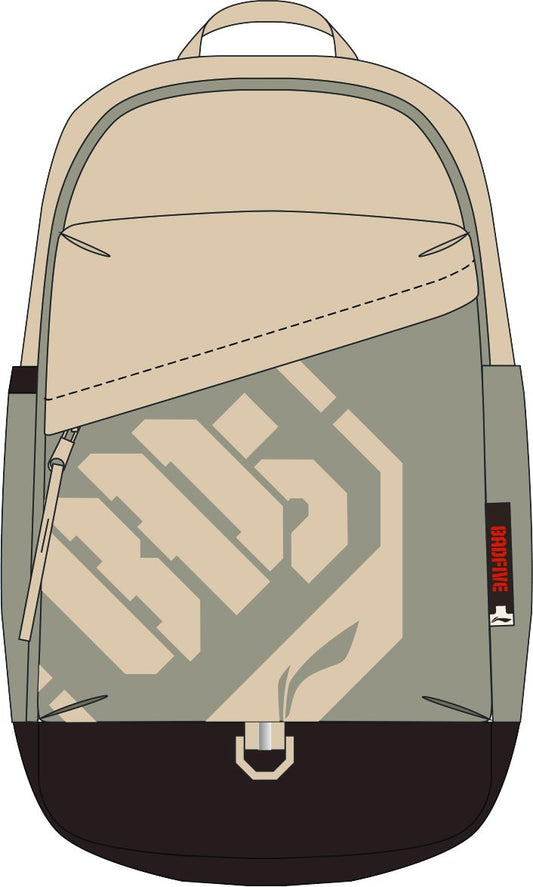 Unisex Basketball-Sports-Backpack Badfive "Stamp" - grey/beige - ABST235-2