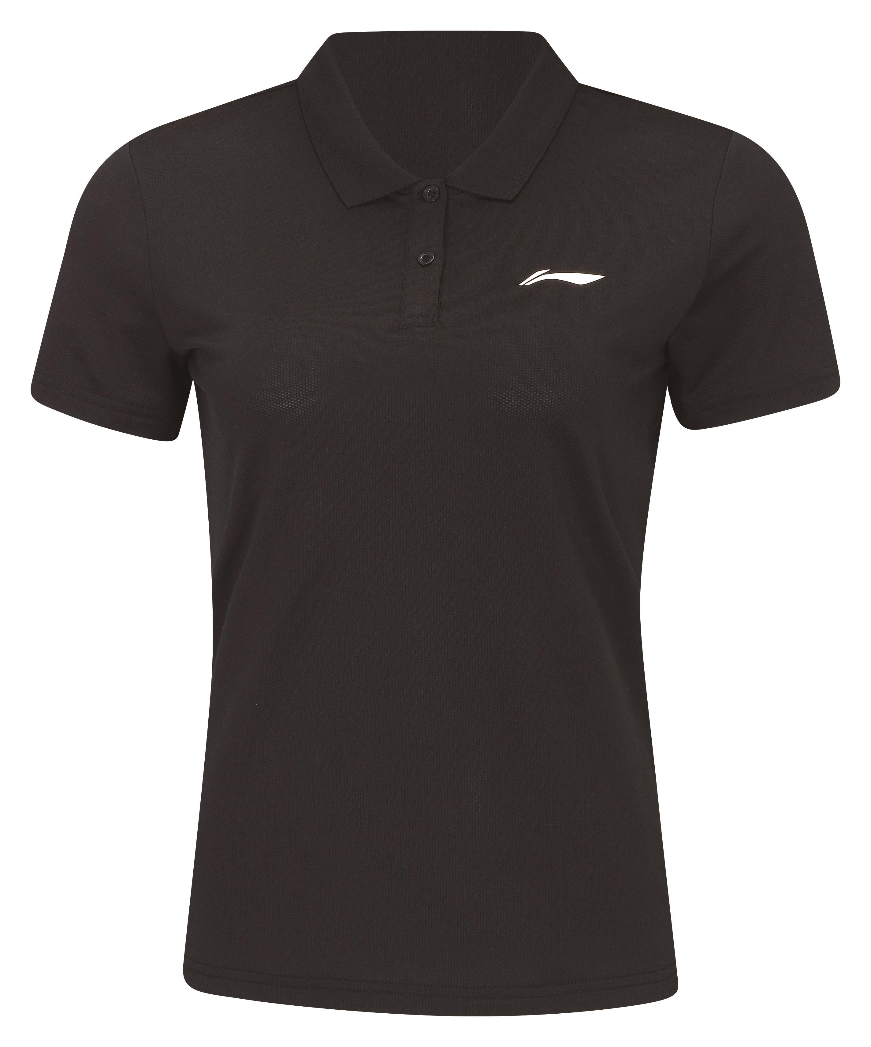 Damen Sport-Poloshirt Team-Line Schwarz - APLR126-3