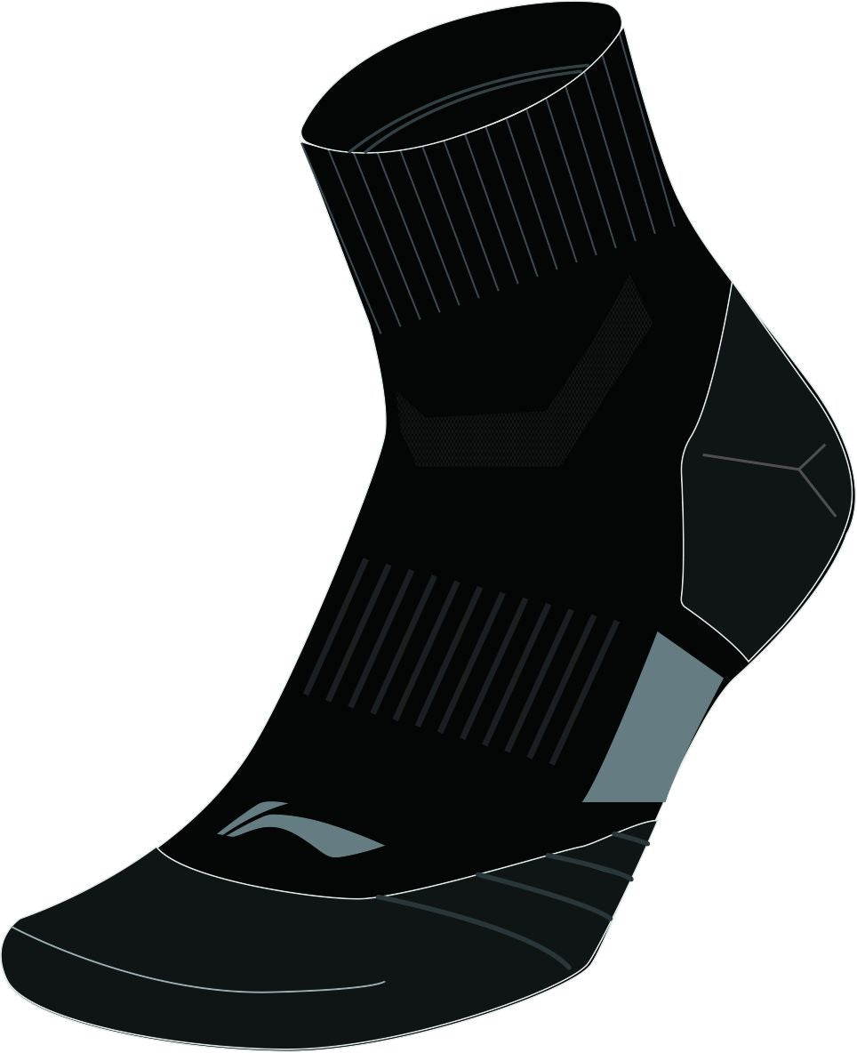 Unisex Sports Sock mid-cut "Essential" black - AWST019-1