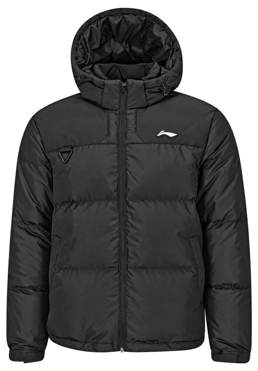 Li-Ning Herren Daunenjacke mit Kapuze schwarz - AYMS213-1