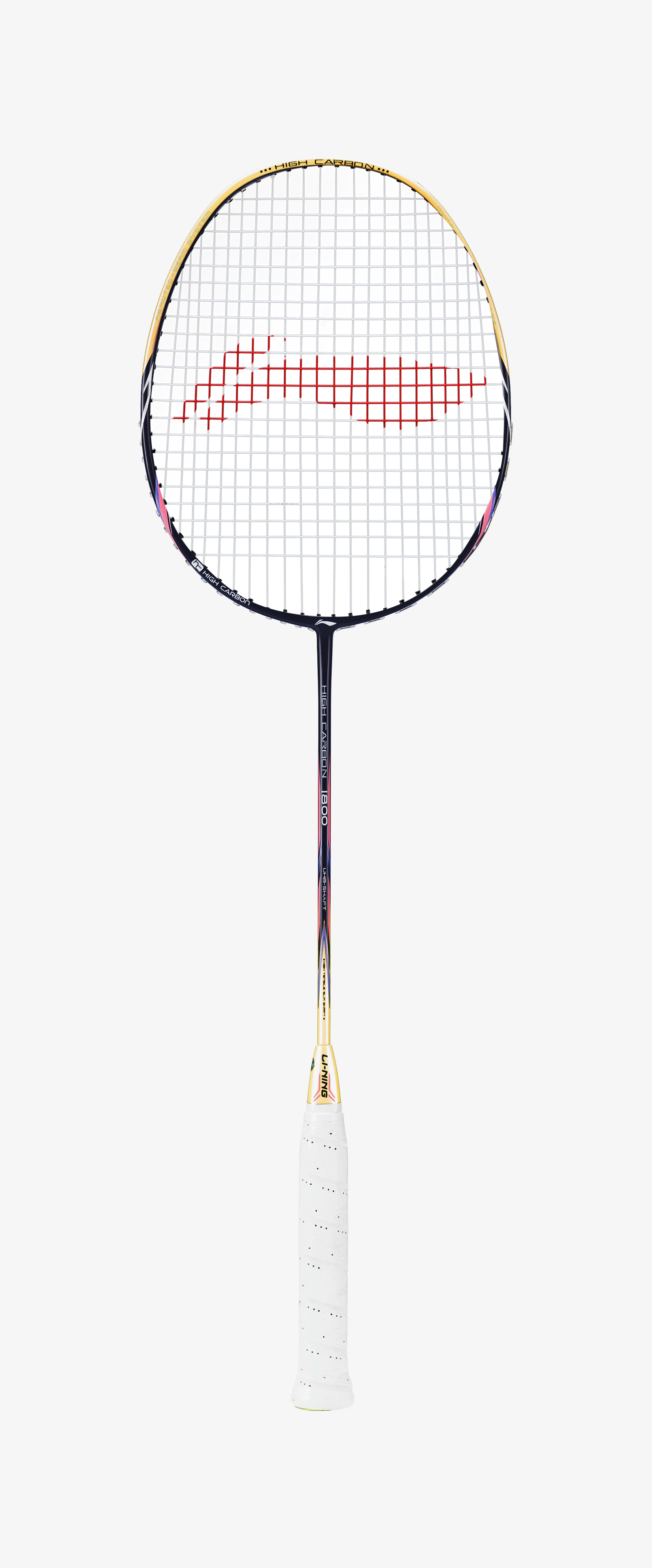 Badmintonschläger High Carbon HC1800 grau-gold bespannt - AYPL112-3