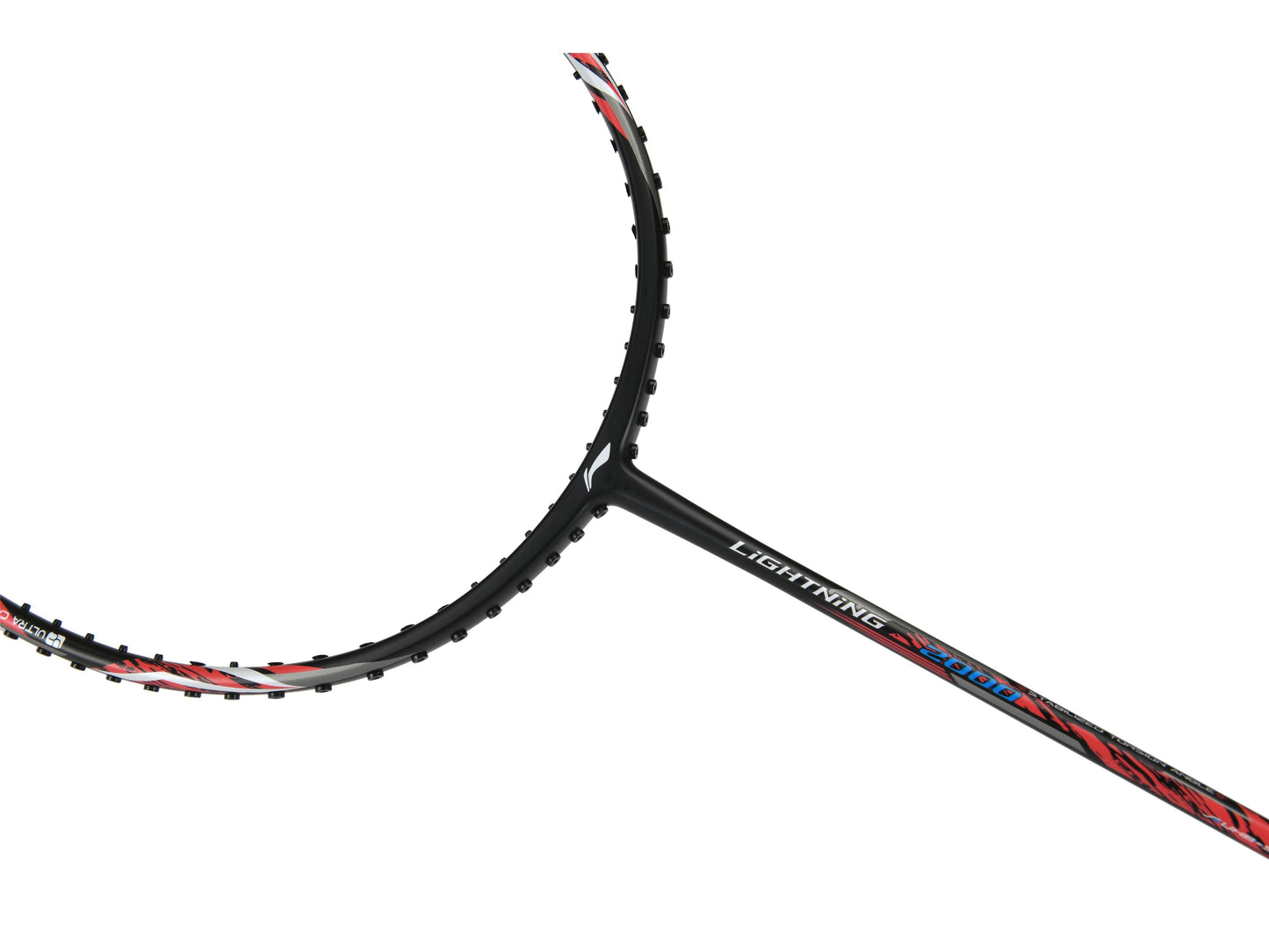 Badmintonschläger Lightning 2000 unbespannt Rot-Schwarz - AYPR010-1