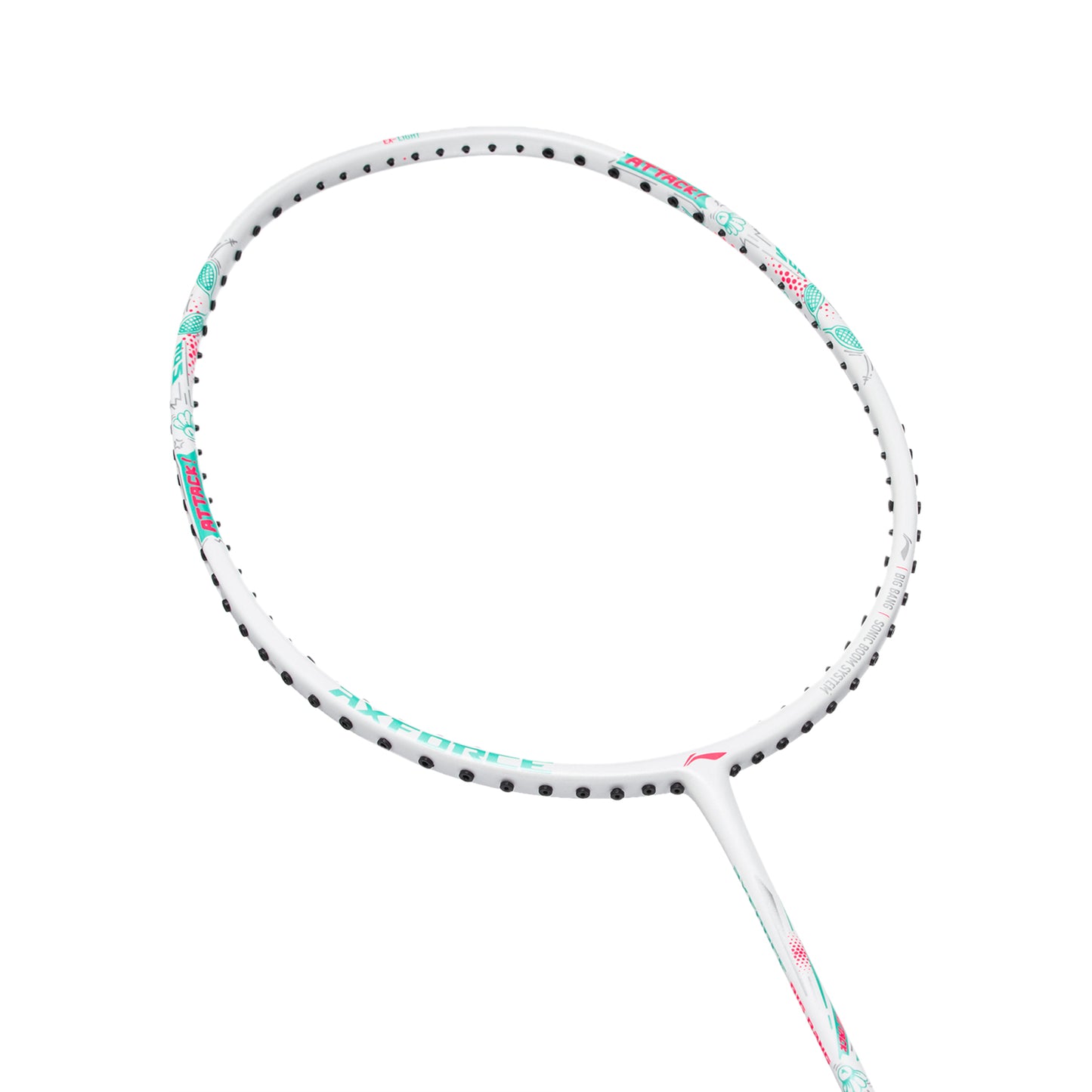 Badmintonschläger AXFORCE BIGBANG (7U) weiß - unbespannt - AYPS275-1/AYPT291-7