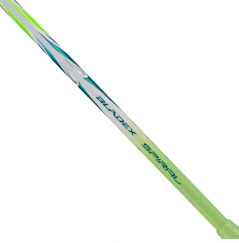 Badmintonschläger BladeX Spiral (4U) - grün - unbespannt - AYPV013-4