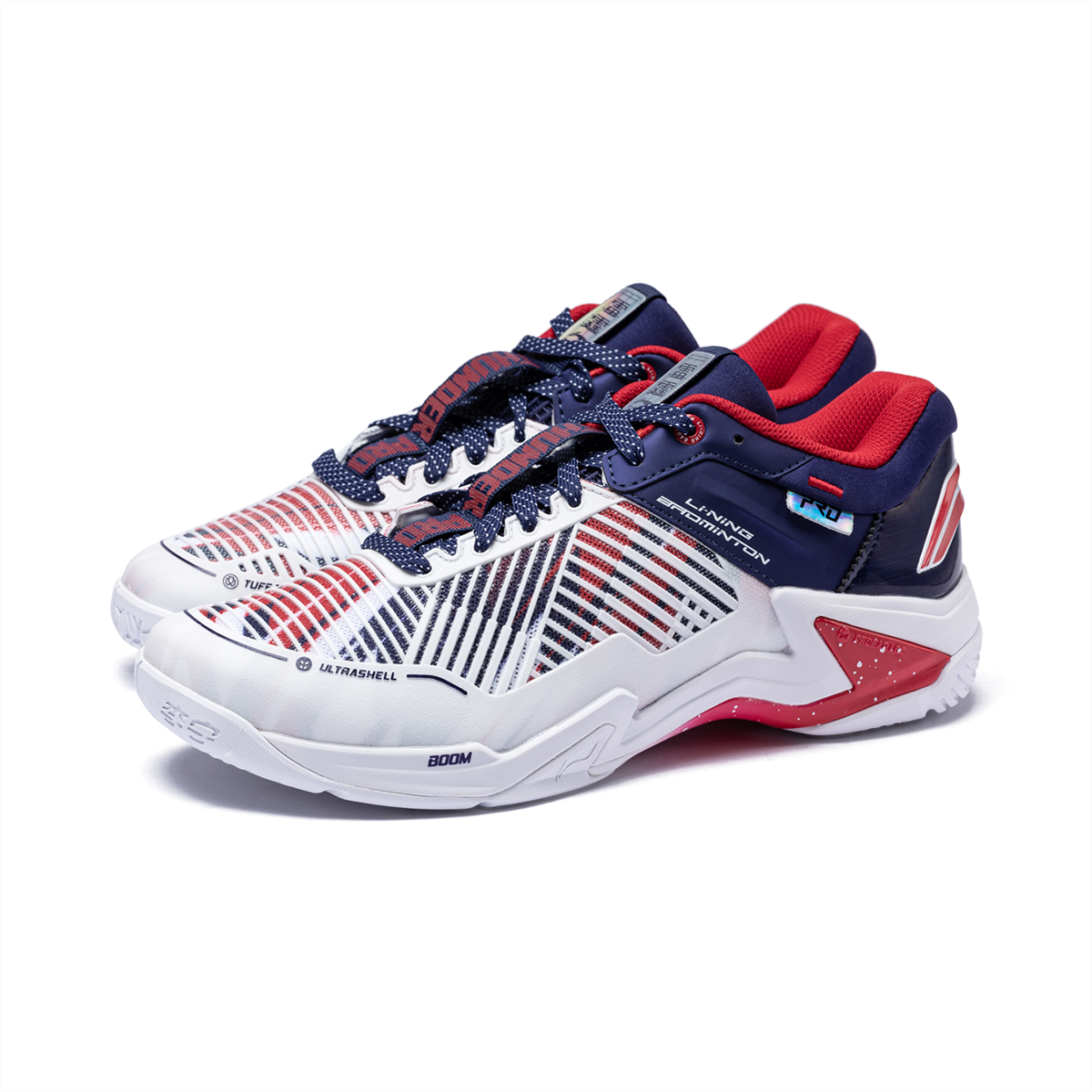Unisex Badmintonschuh Donner Pro weiß/blau - AYAT009-3
