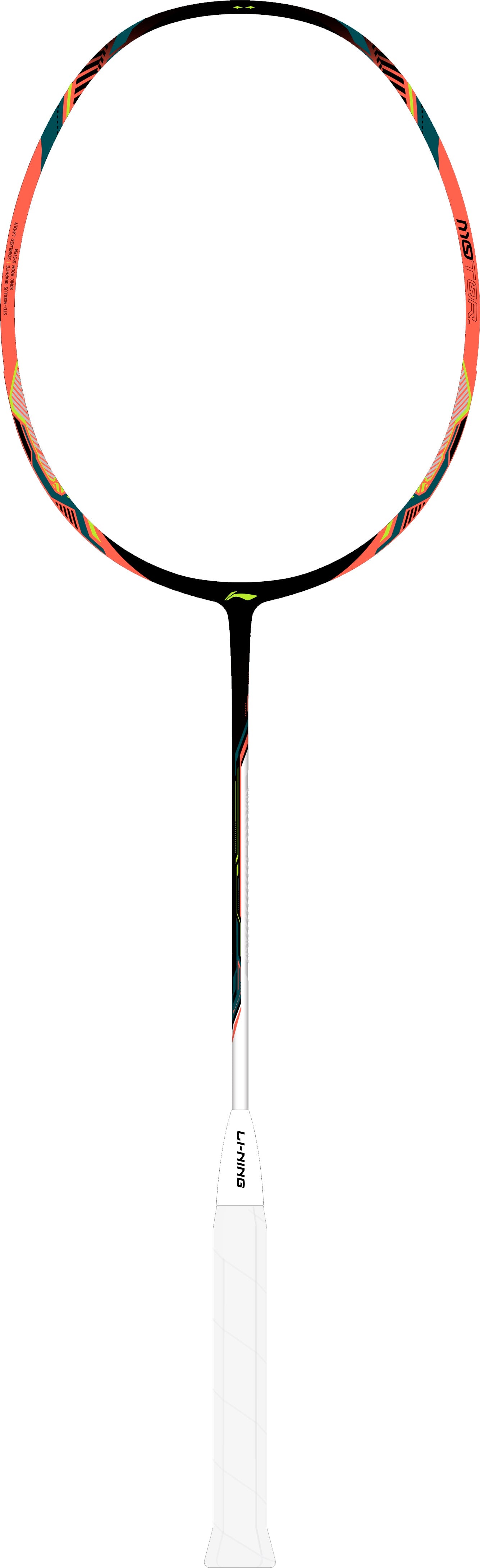 Badmintonschläger HalberTec Motor (4U) schwarz/neon-pink - unbespannt  - AYPU075-4
