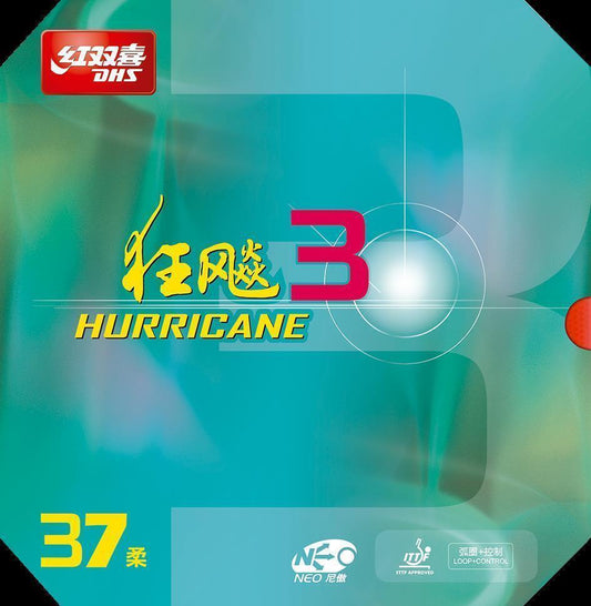 DHS NEO Hurricane 3 Soft 38 2,1mm Belag Rot - DXDK012-4