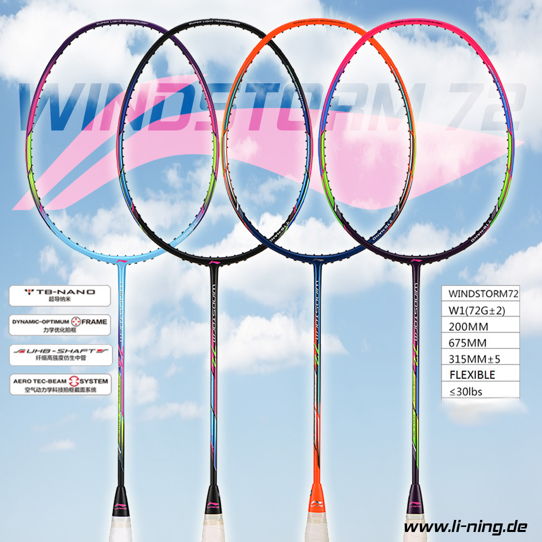 Badminton Racket Windstorm 72 unstrung