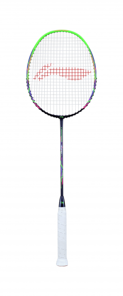 Badmintonschläger Lightning 3000 bespannt Grün-Violett - AYPQ136-3