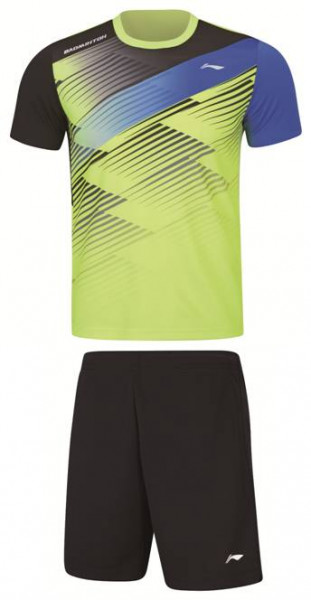Unisex Team-Line Set SPEED (Set aus Shirt und Shorts) gelb + schwarz - AATS007-3