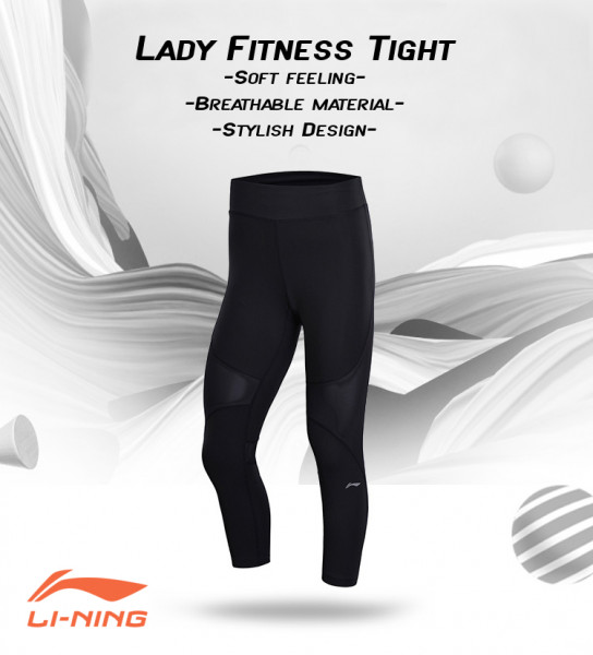 Damen Fitness Tights Black - AUQN028-3 XL = L EU