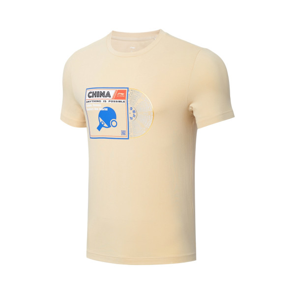 Herren Tischtennisshirt "Vinyl" beige - ATST027-2