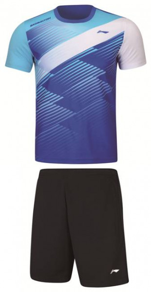 Herren Wettkampf-Dress SPEED (Set aus Shirt und Shorts) blau + schwarz - AATS007-4